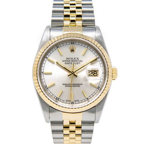 rolex datejust gold silver|rolex datejust silver price.